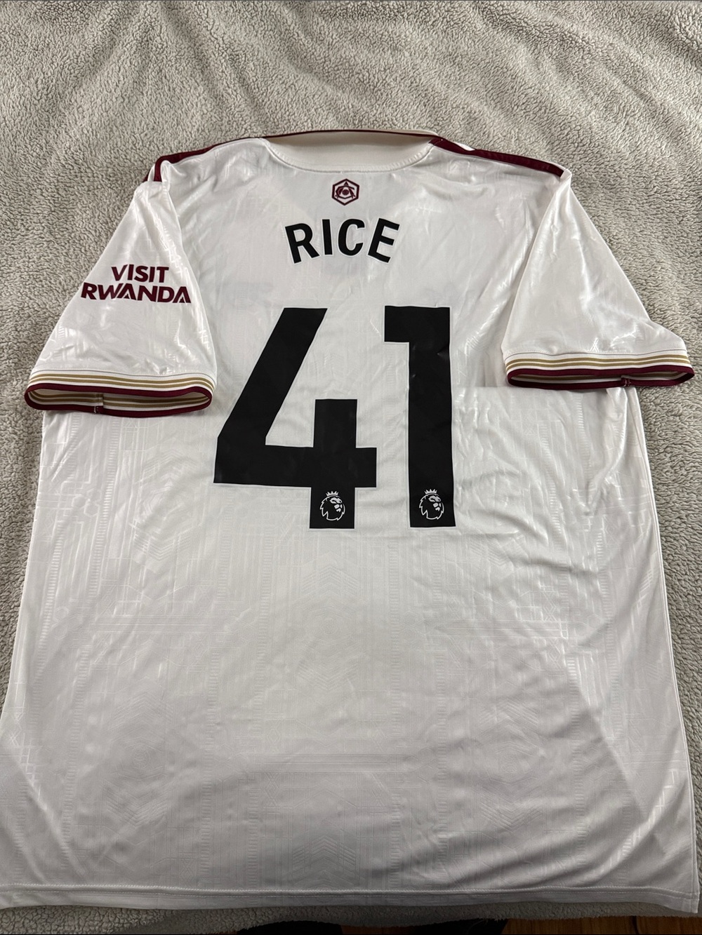 Arsenal FC #41 Declan Rice 2025-26 Adidas Third Away Premier League Jersey